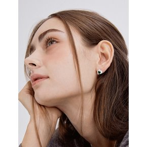 [단독](SILVER925) Heart Cubic Rough Heart Earring EC1920