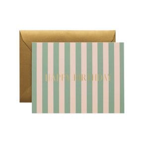 Cabana Stripe Birthday Card 생일 카드