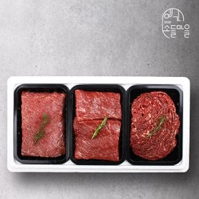 [냉장][예가소들마을] 한우 1등급 감사 정육세트 3호 1.2kg (국거리+불고기+장조림/각 400g)