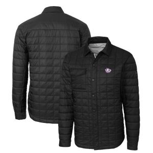 이스퀘어 4641661 Cutter  Buck Mens Black TCU Horned Frogs Rainier PrimaLoft Eco Insulated Quilted B