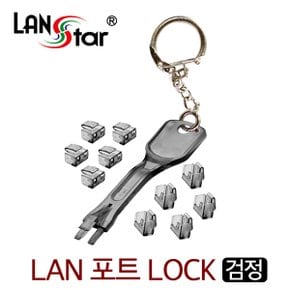 D[40132]LAN 포트 락키,LOCK, RJ45,10Pcs with Lock key, Grey, 대만산