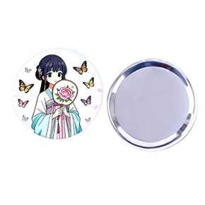 58MM 원형 메탈 거울형 핀버튼 DIY 만들기 100개입