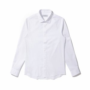 커스텀멜로우 [아울렛 전용] basic wide collar dress shirt_C9SAM24001WHX