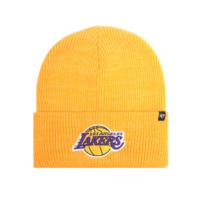 47브랜드 NBA LA레이커스 로고 골지 니트비니 옐로우