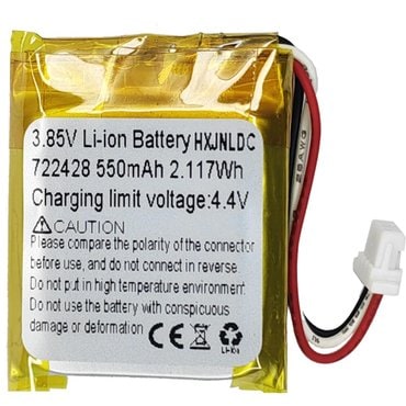  DC 3.85V 550mAh 722428 소니 WH-CH720N, WH-XB910N, 인존 H9 충전식 리튬 폴리머 무선용