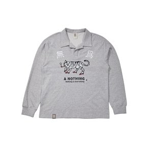 MU-WI PIN-KNIT COLLAR-TEE (Gray)