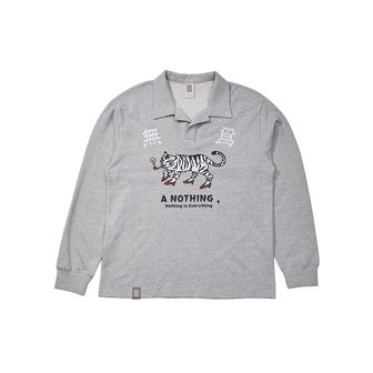 어낫띵 MU-WI PIN-KNIT COLLAR-TEE (Gray)