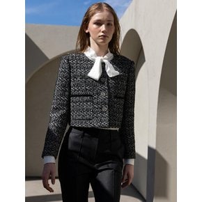 FRENCH WOOL TWEED CROP JACKET