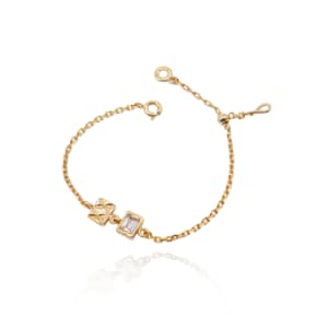 Motif Double Silver Bracelet Ib261 [Gold]