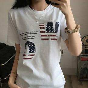 레몬코어 아메리칸 빈티지 크랙 레터링 반팔티셔츠3color