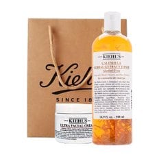 Kiehls 키엘 울트라 훼이셜 수분크림 125ml + 허벌 엑스트렉트 토너 500ml + 전용 쇼핑백 포함