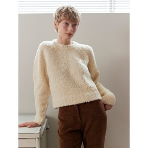 ALPACA BOUCLE KNIT_2COLORS