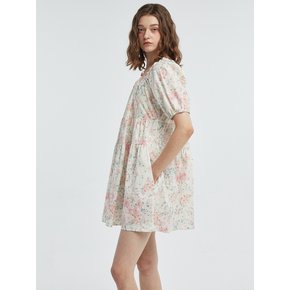 Off Shoulder Flower OnePiece [Pink]