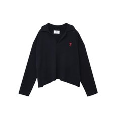 (W) 하트로고 폴로 니트 UPL346.KN0042 BLACK/001