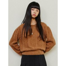 Herringbone Puff Knit - Brown