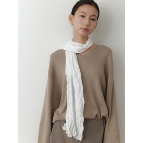Ease wrinkle scarf_white