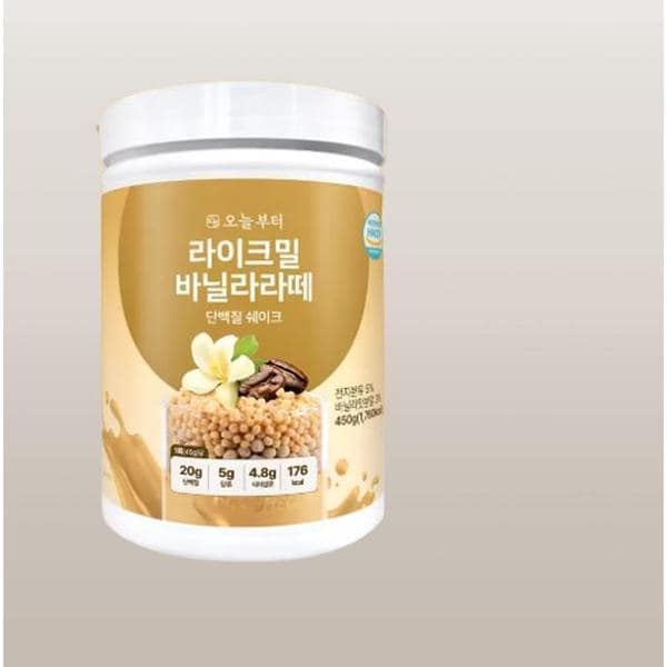 확대된 대표 오늘부터 라이크밀 바닐라라떼맛 450g 단백질 쉐이크 프로틴 맛있는 식사대용 한끼 대용량 파우더(1)