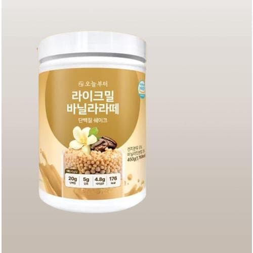 오늘부터 라이크밀 바닐라라떼맛 450g 단백질 쉐이크 프로틴 맛있는 식사대용 한끼 대용량 파우더(1)