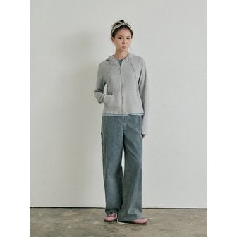모노크롬 26 reed hooded zip-up (light gray)