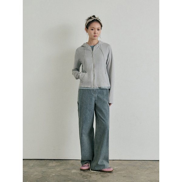 26 reed hooded zip-up (light gray)