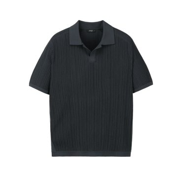 알레그리 《Summer Knit Pleats》카라넥 니트 (ARSW5B406CG)