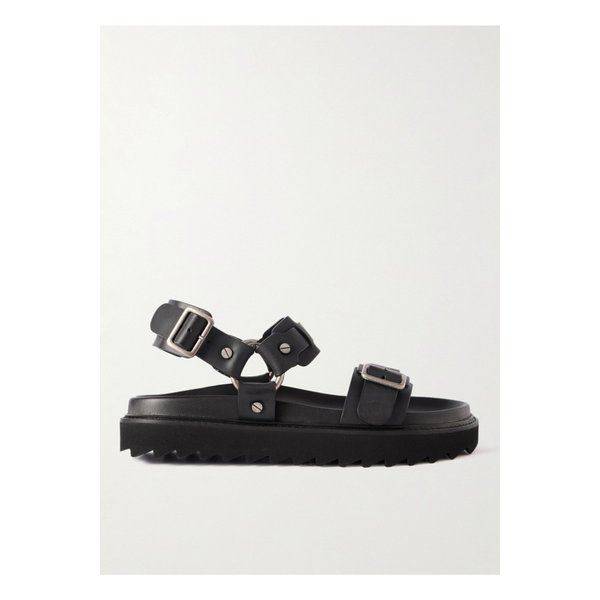 장식 가죽 샌들 블랙 1647597324805564