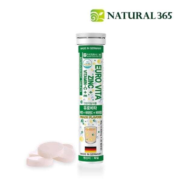 내츄럴365 독일 유로비타 발포비타민 아연+비타민C+비타민E (1병-20...