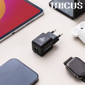 GaN 20W USB PD 멀티 2포트 고속 충전기 UNPD20W PPS QC3.0