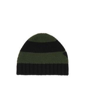 PRADA  Embroidered wool blend beanie hat STRIPPED