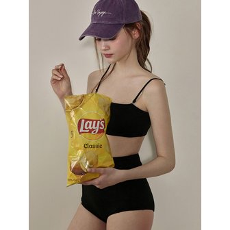 비키니밴더 심플 밴도우 하이웨스트 비키니 - Black