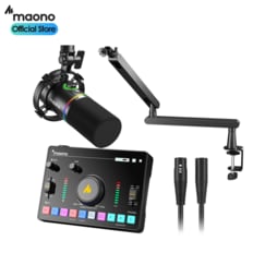 마오노 캐스터 블랙 AMC2 NEO + PD200X 라이브 방송용 틱톡 유튜브 고급형 스탠드 올인원 패키지2