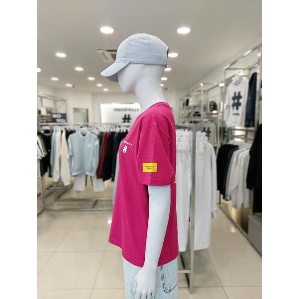 [여주점] 우먼즈 옐로우 테이핑 해시태그 티셔츠BA252TS501_PK