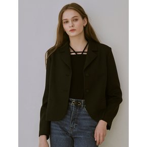 Tailored semi crop jacket (2color)