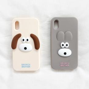 /로마네 Brunch Brother 버니&퍼피 실리콘 케이스 for iphone X/XS