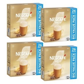 호주 Nescafe 네스까페 바닐라 라떼 사쉐 믹스 26개입 X 4팩