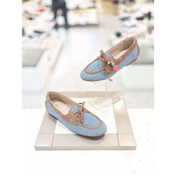 [시흥점] 여성 2센티 데님소재 포인트 장식 로퍼 (712619002)