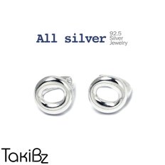 92.5 silver 도넛 원터치 귀걸이