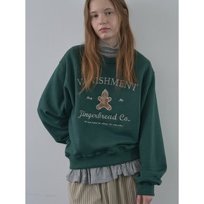 Gingerbread sweatshirt_dark green