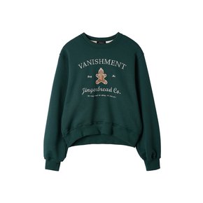 Gingerbread sweatshirt_dark green