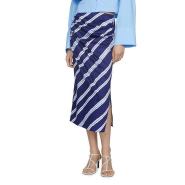 이스퀘어 4775817 MANGO Salome Stripe Cotton Midi Skirt