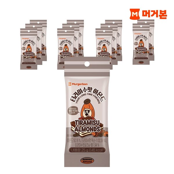 [G]머거본 티라미수맛아몬드 25G (NEW밍글링)*12개