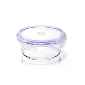 원형 찬통 2호 620ml 유리 반찬통