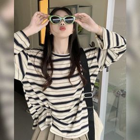 노이브 단가라 긴팔 옆트임 티셔츠_P359160141