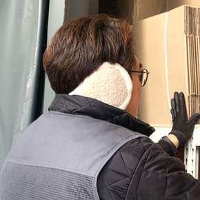 겨울귀마개 대형 등산 스키 귀돌이 귀마개 베이지