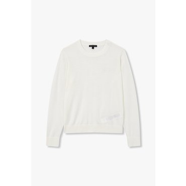 ARMANI EXCHANGE AX 여성 스몰 로고 크루넥 풀오버- 크림(A424332511)