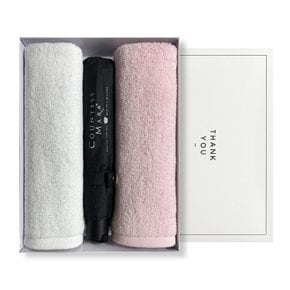 카운테스마라 3단 우산 답례품+수건 30수 150g 2P 선물세트