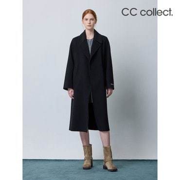 CC콜렉트 [CC collect]씨씨콜렉트 캐시미어 벨티드 핸드메이드 코드(블랙)  C244MSG169