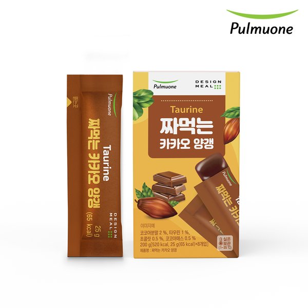 디자인밀 짜먹는 카카오양갱 25g X8개입 디저트 간식