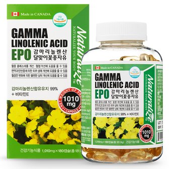 네추럴라이즈 감마리놀렌산 달맞이꽃종자유 오일 EPO 1010mg 180캡슐 여성 GLA 240mg