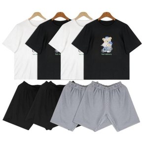 남녀공용 자전거곰 데일리 홈웨어 잠옷세트 (8428886A)